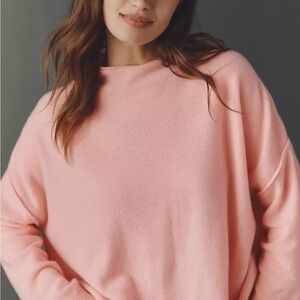 Anthropologie Mauve Cowl Neck Sweater